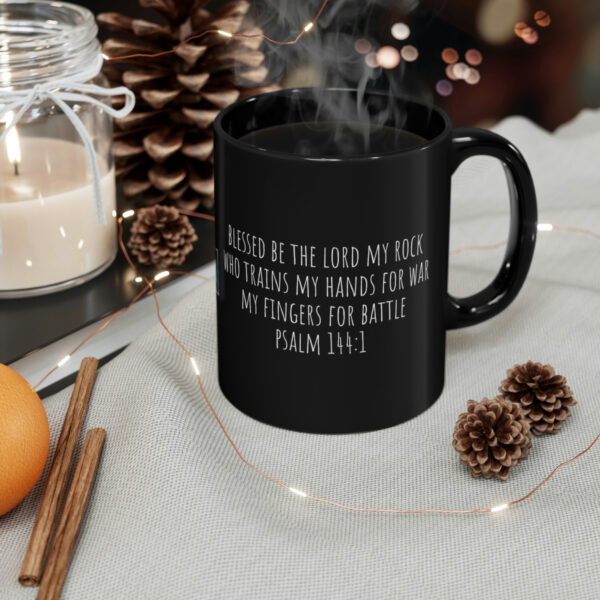 SV - Psalm 144:1 - 11oz Black Mug - Image 4