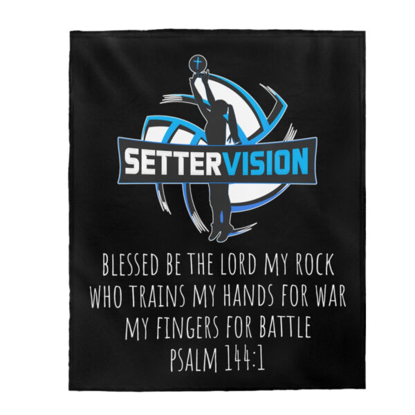 SV - Psalm 144:1 - Velveteen Plush Blanket - Image 2