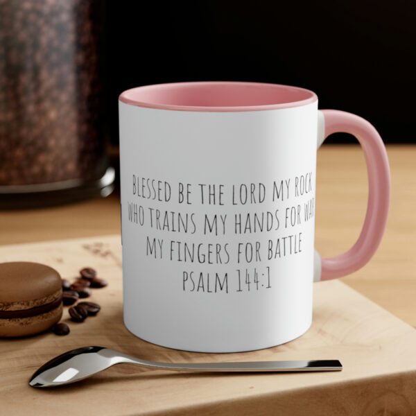 SV - Psalm 144:1 - Accent Coffee Mug, 11oz - Image 4